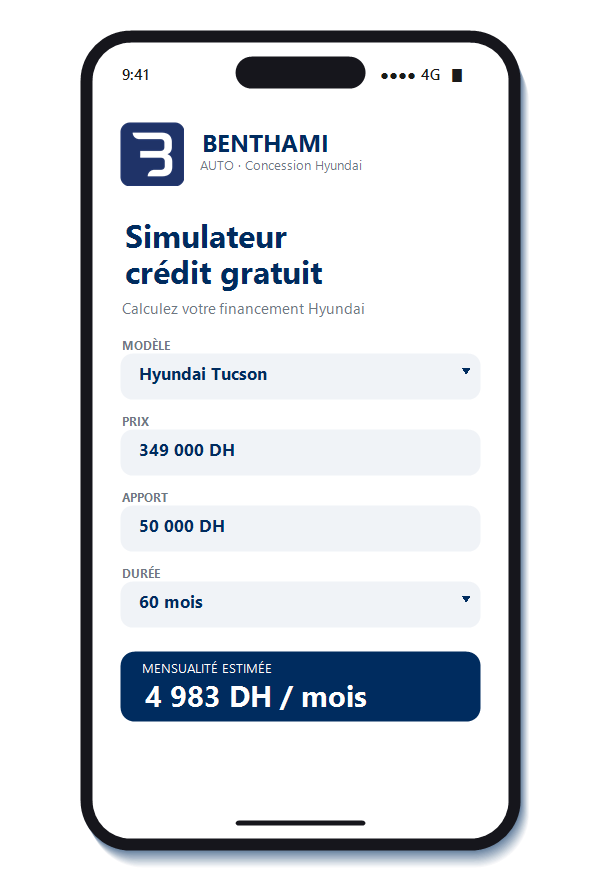 BENTHAMI App — Simulateur crédit